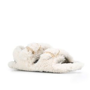 Marni Shearling Buckled Sandals
